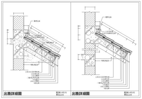 天溝詳圖|屋頂施工細部圖【Detail建築室內設計屋頂施工細部圖。